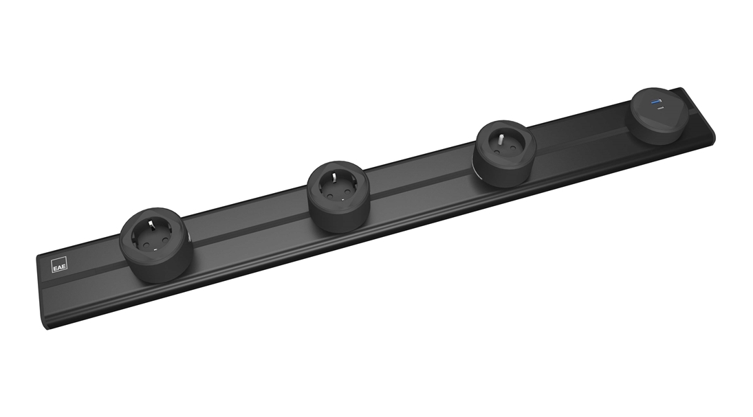 E-Flux Raylı Priz, 3 Şebeke, 1 USB Type A+C 20W (EFG750)