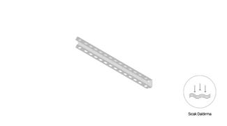 AT4 300 - Çift Tij Kanal Taşıyıcı (2mm) - Sıcak Daldırma