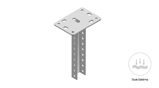 TMP 45 - Tavan Montaj Elemanı (2mm) - Sıcak Daldırma