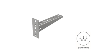 ETS-D 300 - Duvar Tipi Kanal Taşıyıcı (2mm) Sıcak Daldırma