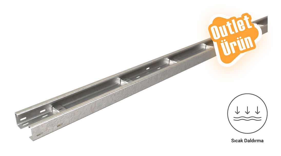 040 KMH 100 – Sıcak Daldırma Kablo Merdiveni (100x40x1,5mm)