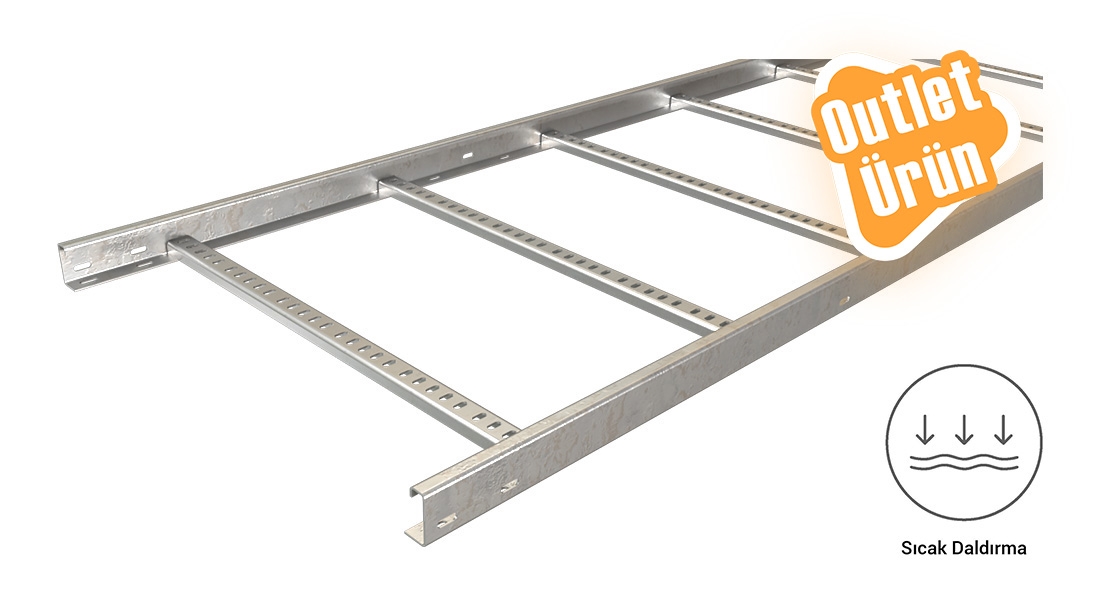050 KMH 600 – Sıcak Daldırma Kablo Merdiveni (600x50x1,5mm)