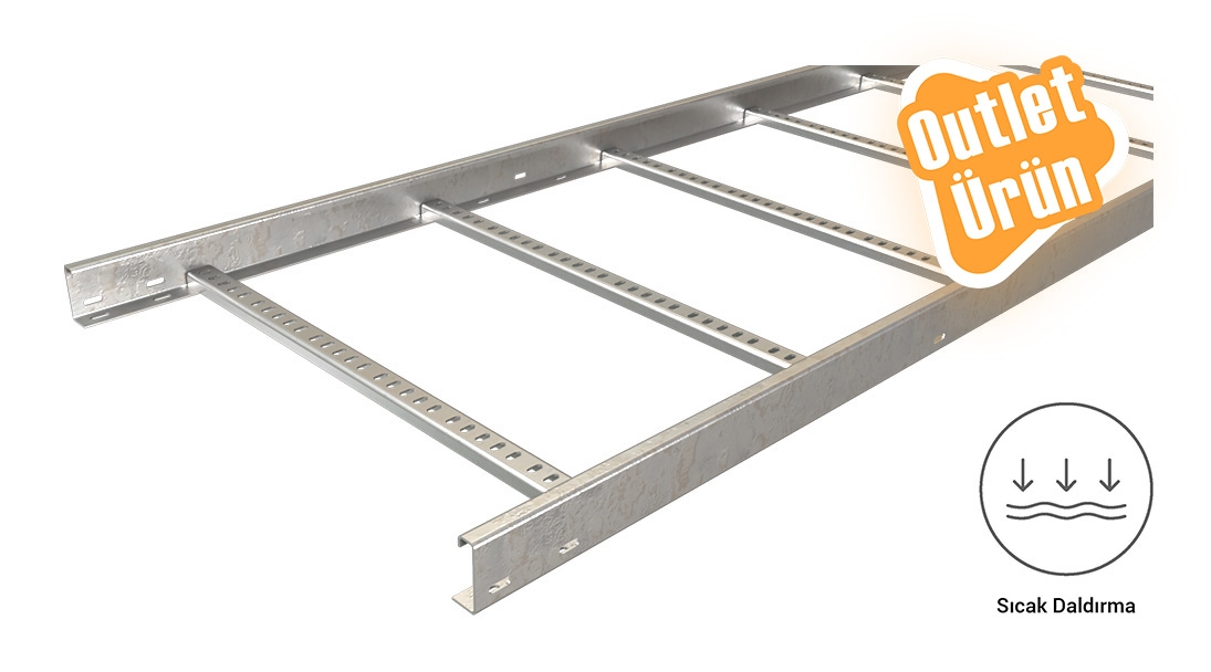 060 KMH 600 – Sıcak Daldırma Kablo Merdiveni (600x60x1,5mm)