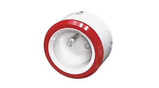 FL 16A - UPS Priz - Beyaz/Kırmızı Çerçeve (Sigortalı)