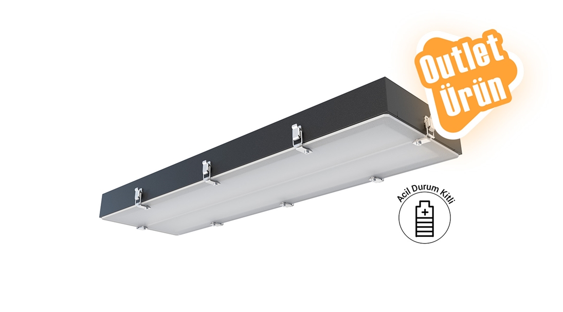 REVOS Acil Kitli Yüksek Tavan LED Armatür 73W 6500K 9200lm 780mm