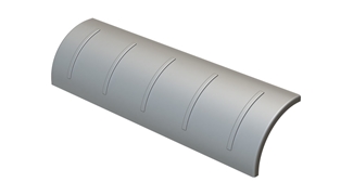 060 UKK 400 DD Dış Bükey Dönüş Modülü Kapağı R50 (1,2mm)