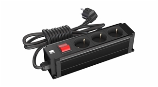 3 lü Grup  Priz Butonlu Siyah (STDK-S3B)