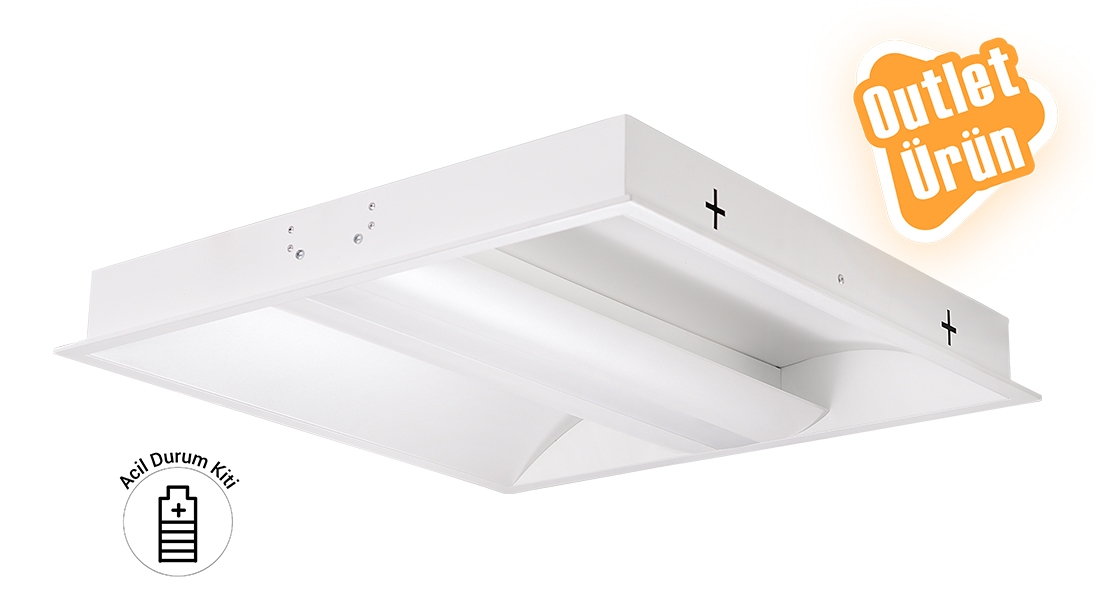 ENDİ Taş Yünü Tavan 60x60 LED Panel Armatür - Acil Kitli 34W 4000K