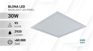 LED Panel Armatür 30W 6500K 2900lm